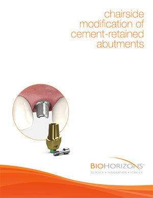 Chairside modification of cement-retained abutments
