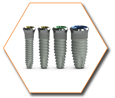 Tapered Tissue Level implants