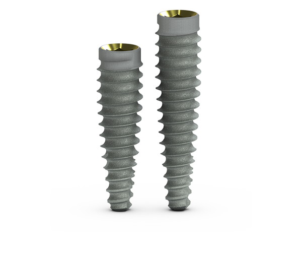 Tapered PTG dental implants