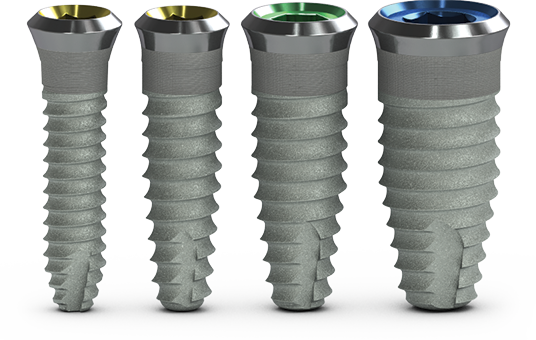 Tapered Tissue Level Dental Implants